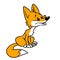 Little funny fox animal character cartoon