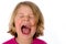 Little funny jubilating girl