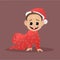 Little funny Santa. Baby Claus. The first Christmas and New Year.