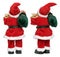 Little funny Santa Claus doll from two aspects back view