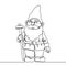 Little garden gnome with pickaxe