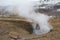 Little geyser in the geothermal area in Iceland