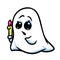 Little ghost fear cartoon