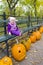Little girl in autumnal Central Park