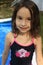 Little girl in bathing suit