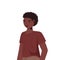 Little girl in casual trendy clothes african american female cartoon character cute child portrait