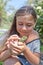Little girl with Chameleon