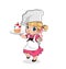 Little Girl Chef with Cupcake on Plate, Kids Menu