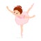 Little girl dancing ballet doing poses