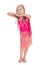 Little girl dancing Thai national dance
