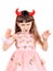 Little Girl with Devil Horns