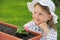 Little girl - gardening