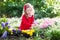 Little girl gardening