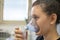 Little girl having nebulizer treatments at a hospital