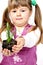 Little Girl Holding New Plant