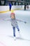 Little girl ice skating