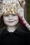 Little girl in leopard fake fur hat