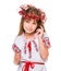 Little girl in the national Ukrainian costume