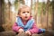 Little girl observing nature