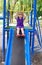 Little girl in park playground