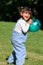 Little Girl Playing Ball