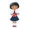 Little girl playing ukulele