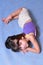 Little girl posing in studio