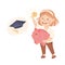 Little Girl Putting Coin in Piggy Bank Engaged in Economic Education and Financial Literacy Learning Saving and