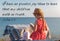 Little girl reading Bible on sea background. Quotes for believers. Inspirational Christian verse. Love people care faith