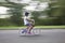 Little Girl Rides Bicycle Without Training Wheels