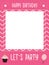 Little girl s birthday photo booth props frame