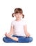 Little girl sitting lotus position