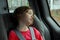 Little Girl Sleeping in Car Seat