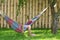 Little girl sleeping in hammock