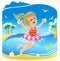 Little Girl Swimming