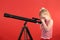 Little girl telescope