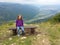 Little girl at the viewpoint