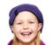 Little girl wearing hat