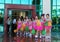 Little girls ready to dance in the children show in Saigon, Vietnam