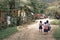 Little girls walking to primary school in Port Barton Palawan the Phillipines