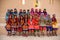 Little girls wearing colorful Omani dress