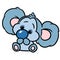 Little gray cute koala illustration character