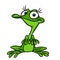 Little green frog surprise illustration cartoon