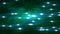 Little green lights move across a nebulae screen loop