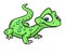 Little green lizard cartoon illustration