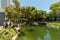 Little green lush and water pound at the Seaport Village