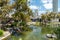 Little green lush and water pound at the Seaport Village