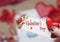 Little greeting card with Valentine`s day