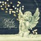 Little guardian angel with shiny lights. christmas decoration