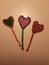 Little hearts from beads. Crafts from beads. Beautiful crafts
